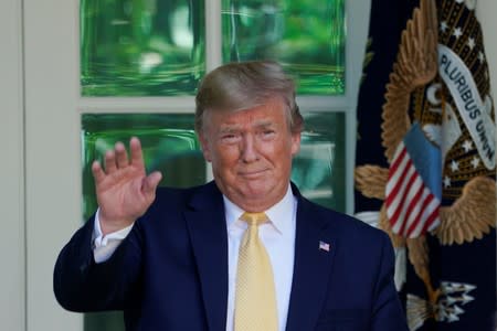 U.S. President Trump hosts event about health coverage options for small businesses and workers during an event in the Rose Garden of the White House in Washington