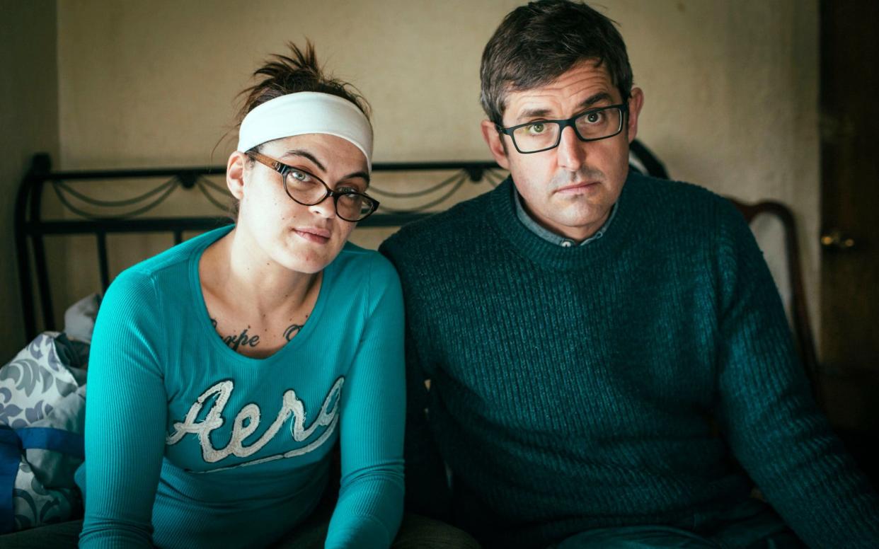 Sad tale: Theroux (right) with drug addict Petty Betty in ‘Dark States’ - WARNING: Use of this copyright image is subject to the terms of use of BBC Pictures' Digital Picture