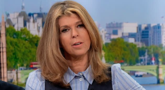 Kate Garraway on the set of Good Morning Britain