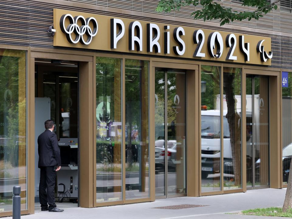 Das Hauptquartier der Olympischen Spiele 2024 in Paris. - Copyright: Stephanie Lecocq/Reuters