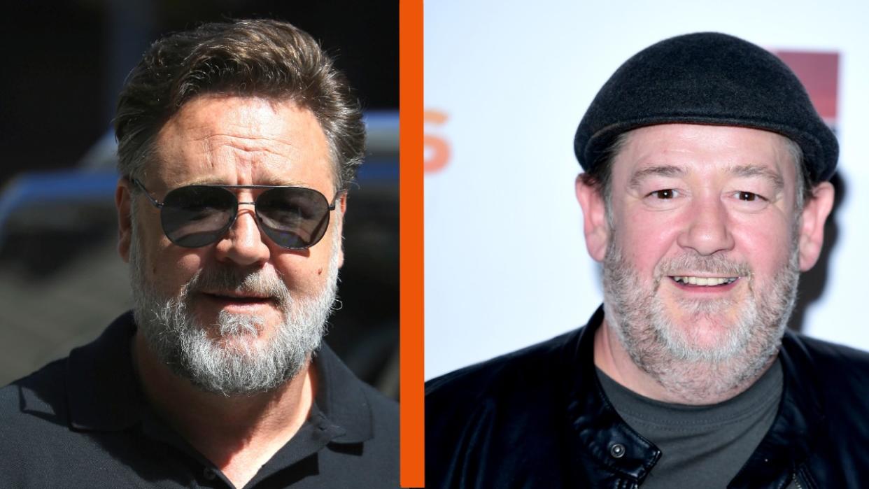 Russell Crowe recorded a shout out to his pal Johnny Vegas. (AP/PA)