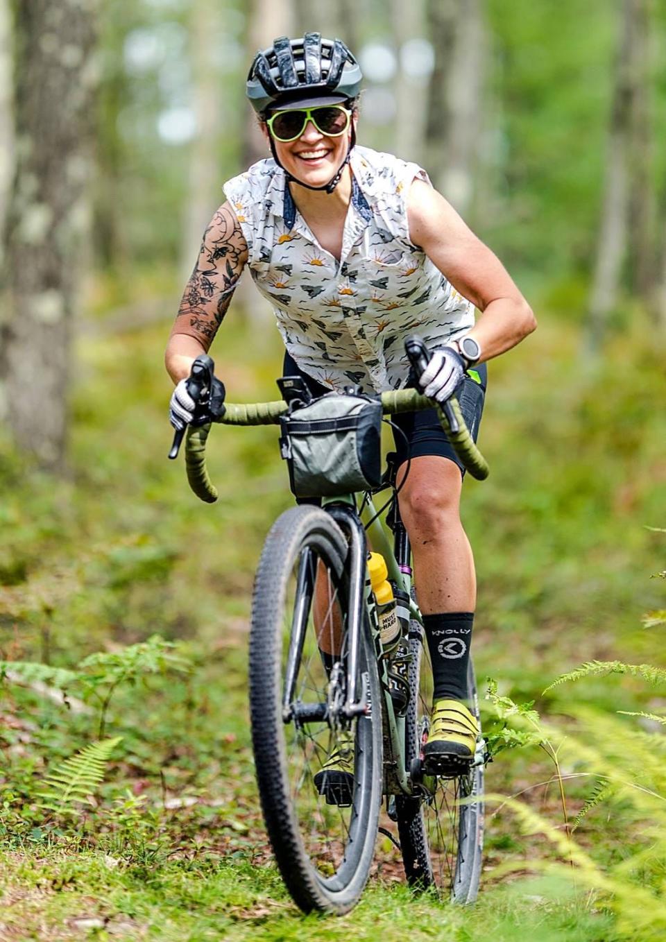 Maggie Livelsberger during the 82-mile Keystone Gravel race in Lycoming County in September 2022.