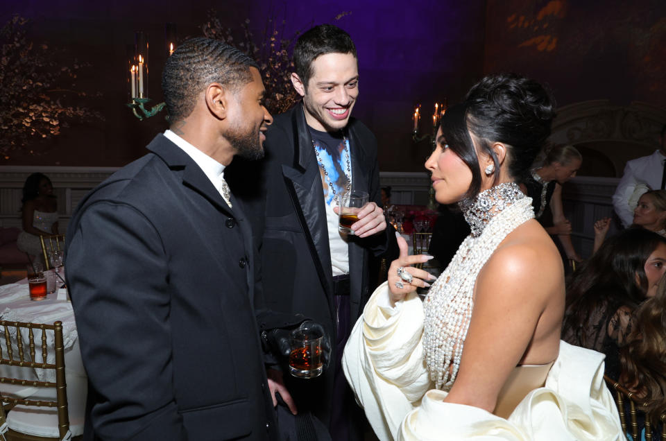 Usher, Pete Davidson, and Kim Kardashian