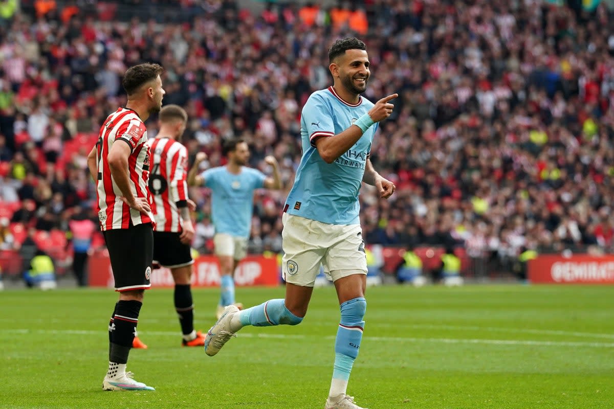 Manchester City and Riyad Mahrez had a good day at Wembley (Nick Potts/PA) (PA Wire)