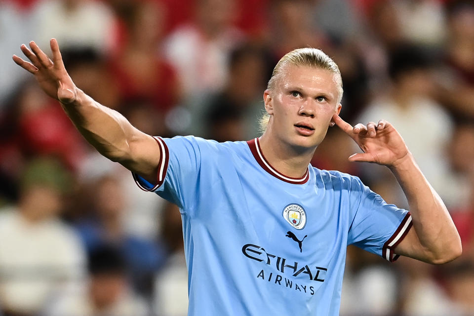 Erling Haaland macht in der Champions League mit Manchester City da weiter, wo er in der Premier League angefangen hat. (Bild: David Ramos/Getty Images)