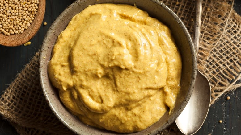 bowl of homemade mustard