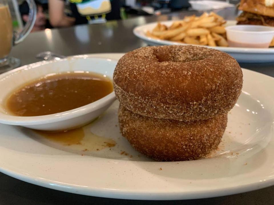 The churro donuts is a specialt treat at The Toasted Yolk in Biloxi.