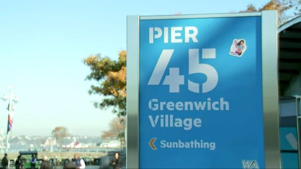 PHOTO: Police activity is seen at the sight where a woman was raped near Pier 45 along the Hudson River Park just off of W 10th Street in Greenwich Village, New York City, on Nov. 3, 2022. (WABC)