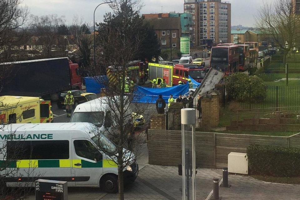 Emergency services at the scene in Bromley (Twitter/Catford Central)