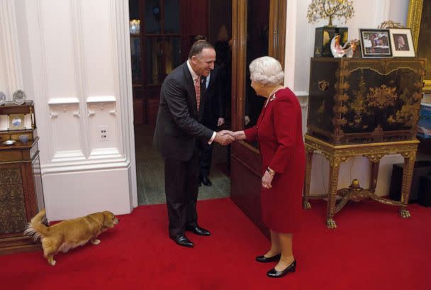 PHOTO: Queen Elizabeth II greets Prime Minister of New Zealand John Key at Windsor Castle, Oct. 29, 2015, in Windsor, England. (Steve Parsons/Pool via Getty Images)