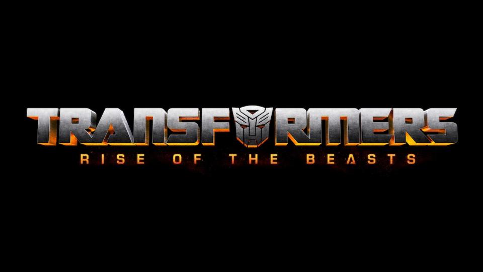 A title card with the Transformers logo, against a black background