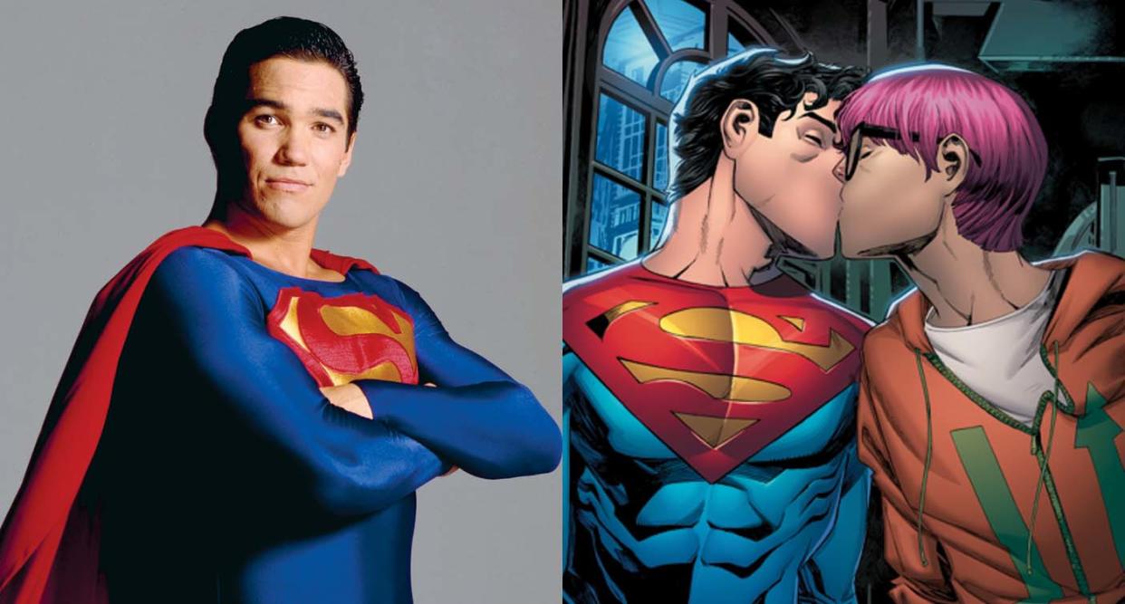 Lois & Clark star Dean Cain criticizes DC Comics for announcement about new Superman's sexuality.