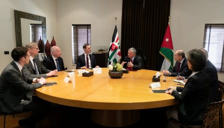 FILE PHOTO: Jordan's King Abdullah meets with Senior White House Advisor Jared Kushner in Amman