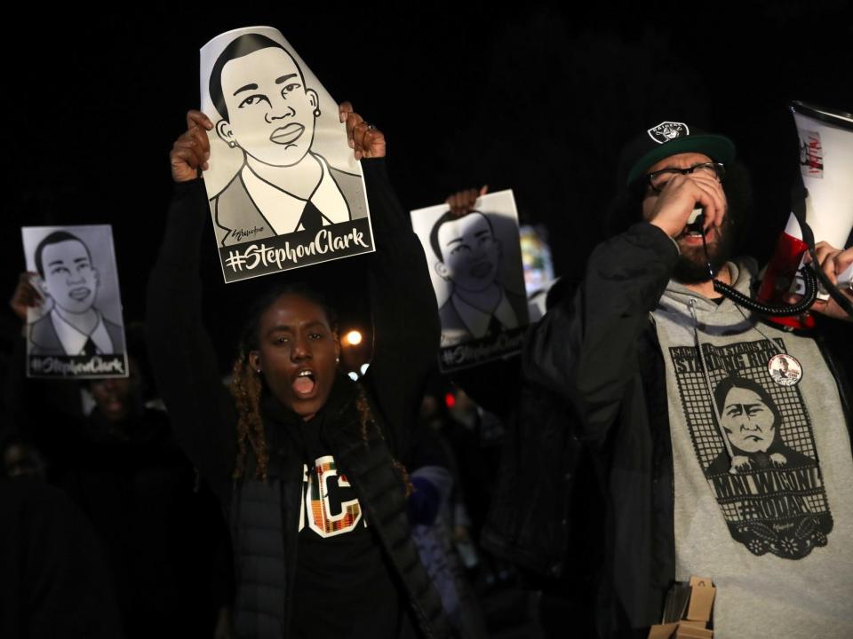 Stephon Clark shooting: Protests over lack of charges for police who shot dead unarmed black man