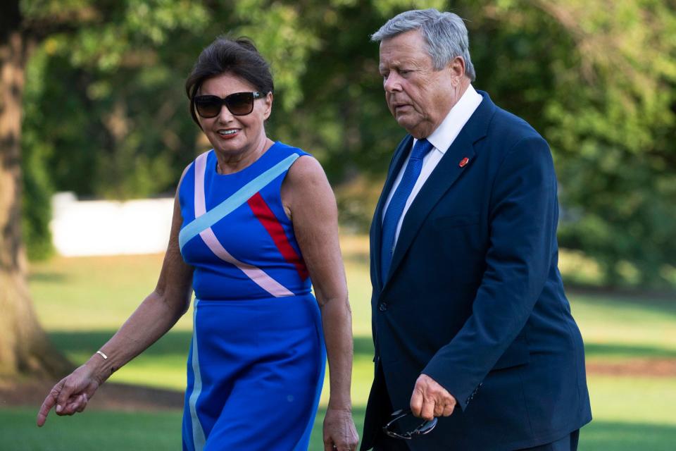 Amalija and Viktor Knavs at the White House, Washington, 2019