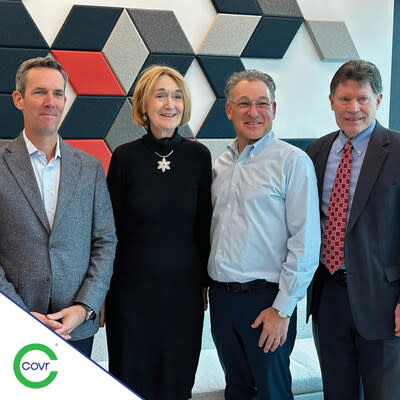 From left to right: Ryan Brennan, Managing Director at Advantage Capital; Holly Cheeseman, State Representative; Mike Kalen, Chief Executive Officer at Covr; John Fonfara, State Senator.