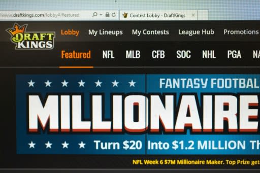 Leading fantasy sports companies FanDuel and DraftKings, whose website is seen here in 2015, immediately announced plans to branch out into sports wagering after the Supreme Court's ruling