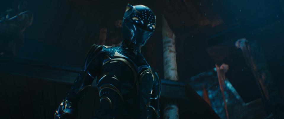 Shuri as the Black Panther in "Black Panther: Wakanda Forever."