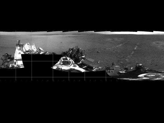 Mars Rover Curiosity Leaves Coded Tracks on First Test Drive