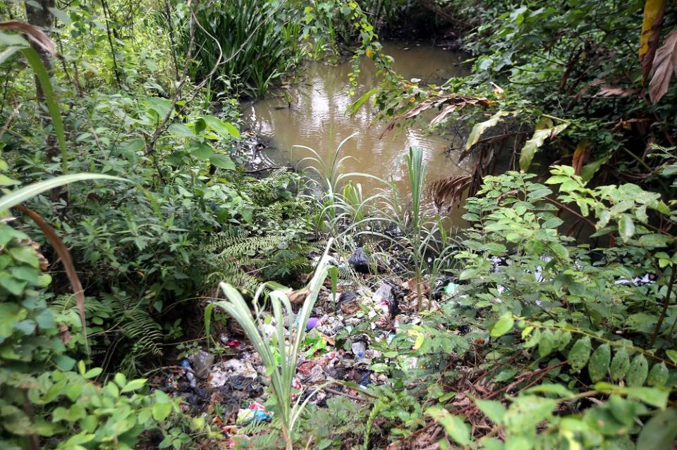 Sungai Kampar is the most convenient dumping ground for villagers who have no waste disposal system.