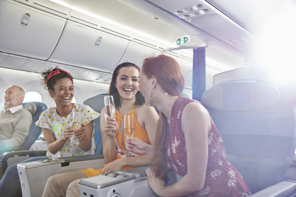 It turns out that you might not have been drinking what you thought you were on those boring flights. Photo: Getty Images