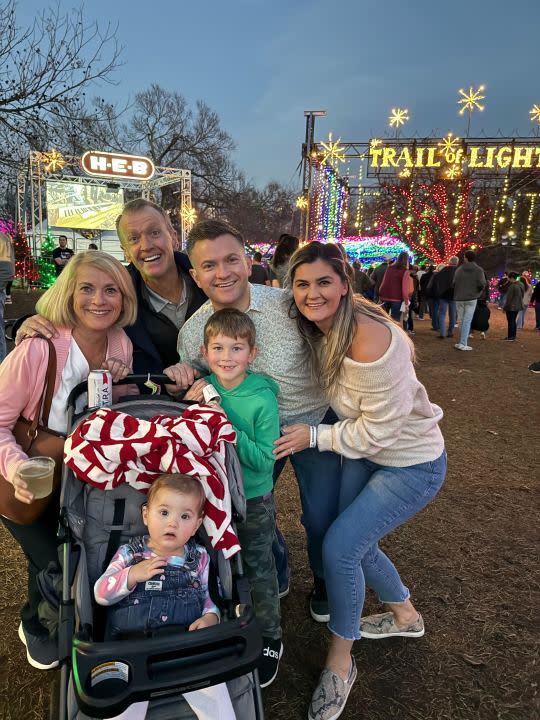 Nick Bannin with his family at Austin's Trail of Lights. (Photo: Nick Bannin)