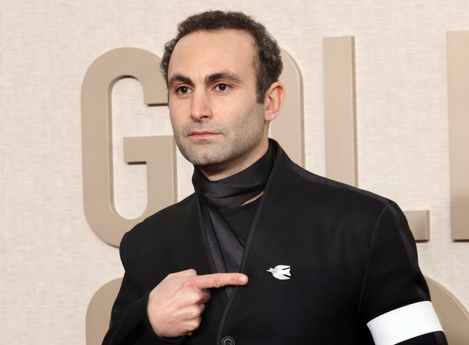 BEVERLY HILLS, CALIFORNIA - JANUARY 07: Khalid Abdalla attends the 81st Annual Golden Globe Awards at The Beverly Hilton on January 07, 2024 in Beverly Hills, California. (Photo by Amy Sussman/Getty Images)