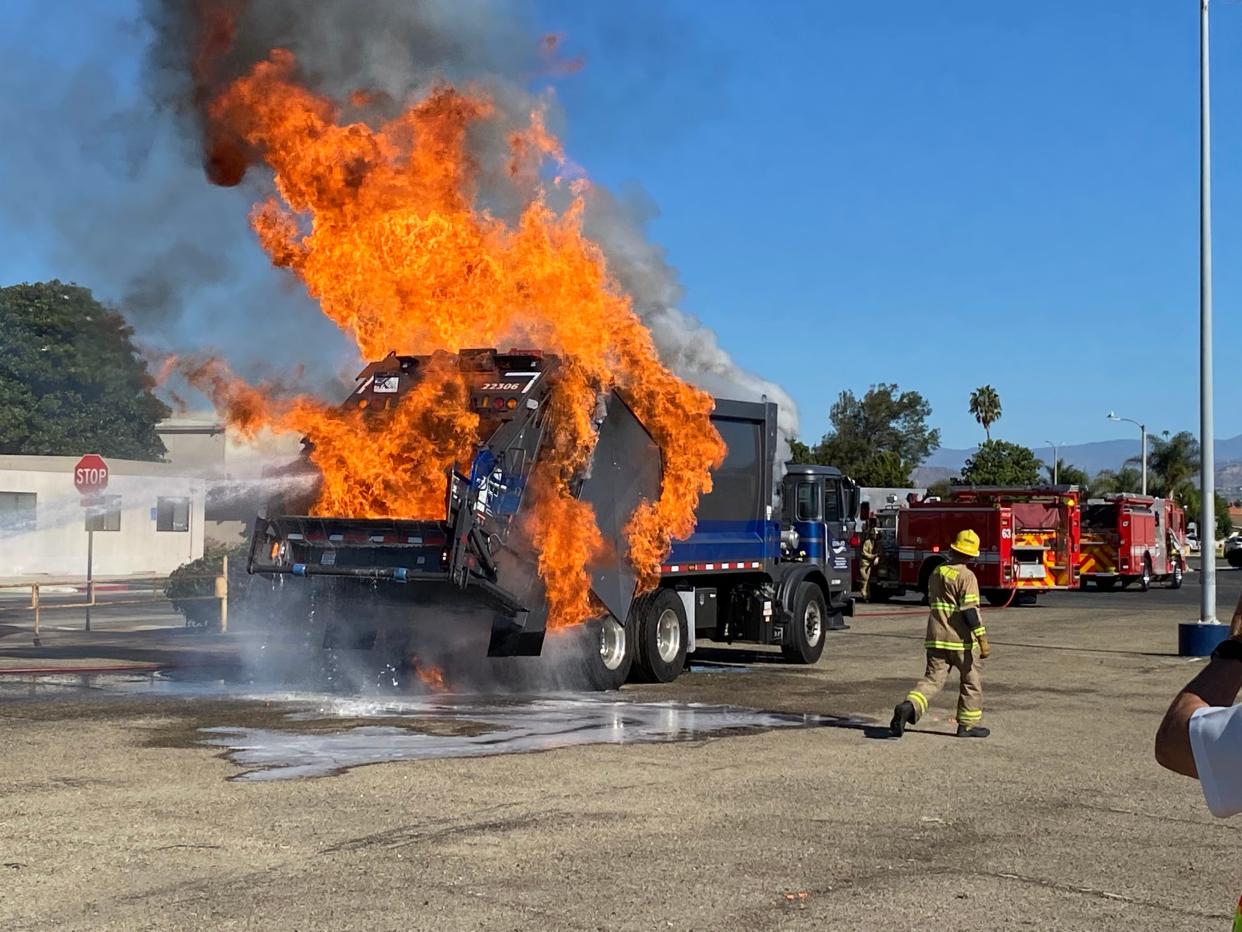 An Oxnard trash truck blaze in 2022 may have been caused by discarded lithium-ion batteries, public works officials say. The job of refuse truck workers can be made safer when residents pay attention to bins and what goes in them.