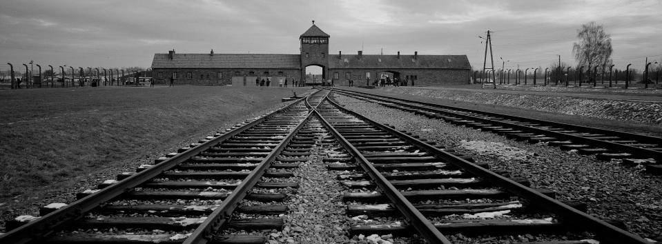 FILE - The railway tracks where hundred thousands of people arrived to be directed to the gas chambers inside the former Nazi death camp of Auschwitz Birkenau, or Auschwitz II, are pictured in Oswiecim, Poland, Saturday, Dec. 7, 2019. Almost 80 years after the Holocaust, about 245,000 Jewish survivors are still living across more than 90 countries, according to the report by the New York-based Conference on Jewish Material Claims Against Germany. (AP Photo/Markus Schreiber, File)