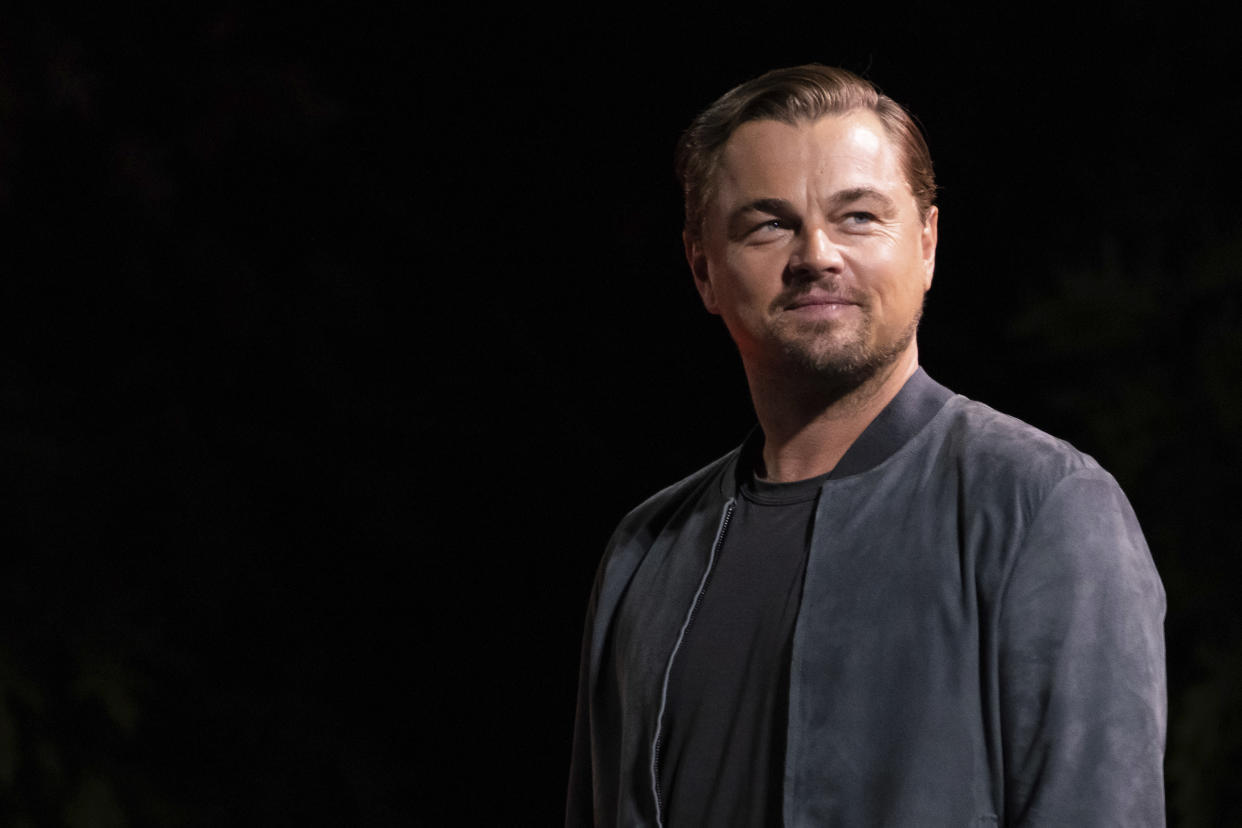 Leonardo DiCaprio speaks at the 2019 Global Citizen Festival in Central Park on Saturday, Sept. 28, 2019, in New York. (Photo by Charles Sykes/Invision/AP)