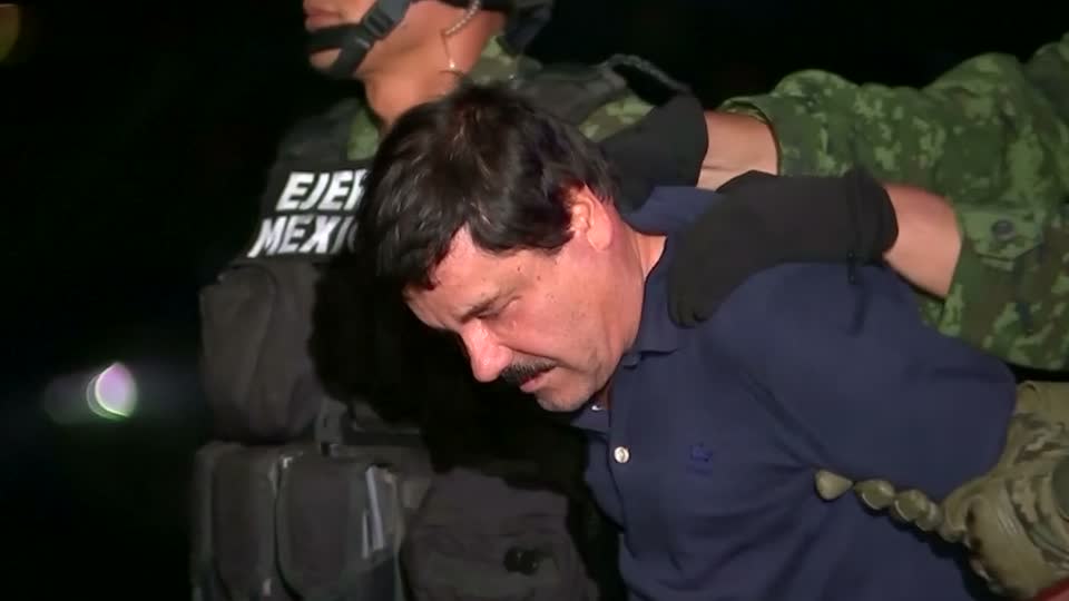 Mexican authorities present the world's top drug lord to the media, after they recaptured Joaquin "El Chapo" Guzman following his second prison escape. Yiming Woo reports.