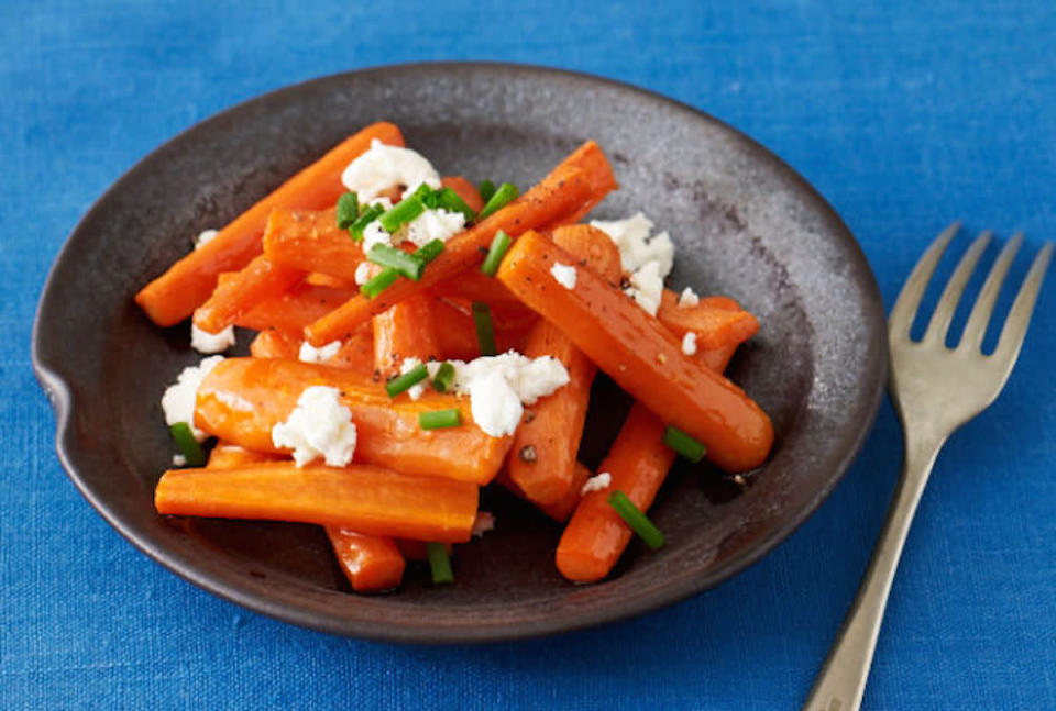 Maple-Roasted Carrots With Goat Cheese