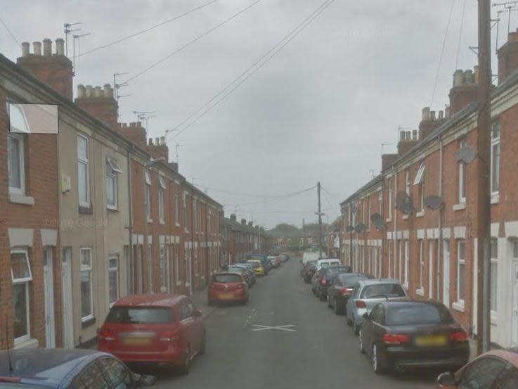 Police have put up a cordon up around the scene on Belper Street: Google Street View