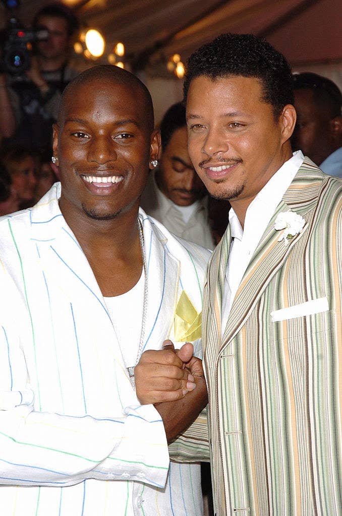 Tyrese Gibson (L) and Terrence Howard during Four Brothers New York CityPremiere