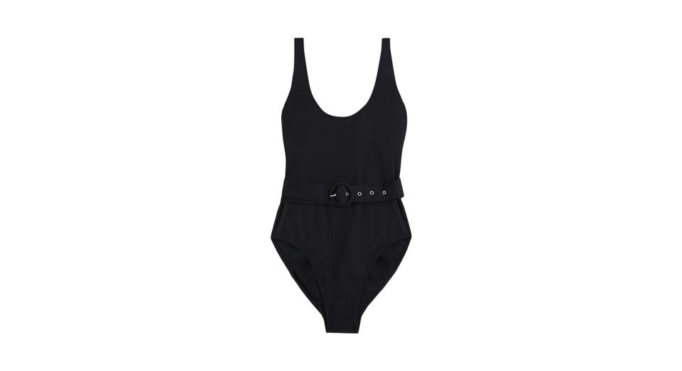 Warehouse Low Back Belted Swimsuit