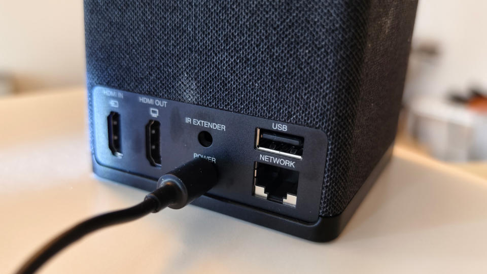 The Amazon Fire TV Cube's rear ports