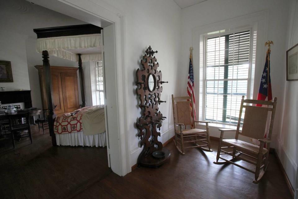 The historic Judah P. Benjamin Confederate Memorial, housing the Gamble Plantation, is comprised of 18 acres containing the mansion, The Patton House, a visitor’s center, a cistern for gathering rainwater and several areas of interest. This is the second floor landing leading into the guest room in the mansion.