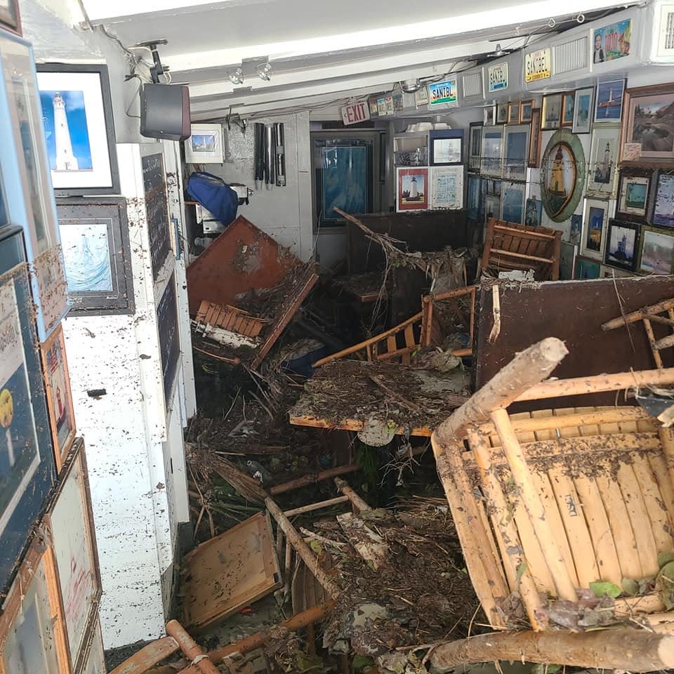 Storm surge and flooding from Hurricane Ian devastated Lighthouse Cafe on Sanibel.