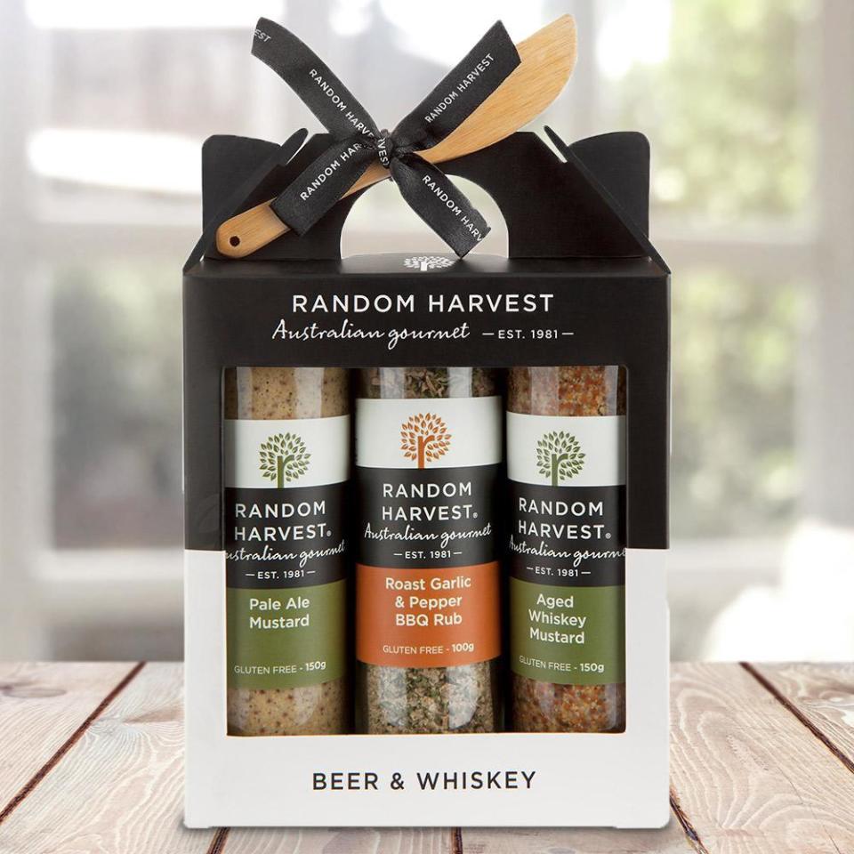 beer and whiskey BBQ condiments set, $39.99,