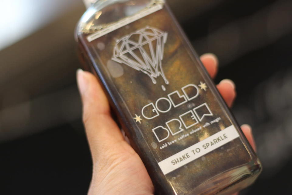 <p>The star at the festival was definitely Dapper Coffee’s Gold Brew. These cold brew coffees come with edible gold dust that sparkles each time you shake, making it a very eye-catching beverage. It’s flavourful and refreshing too.</p>