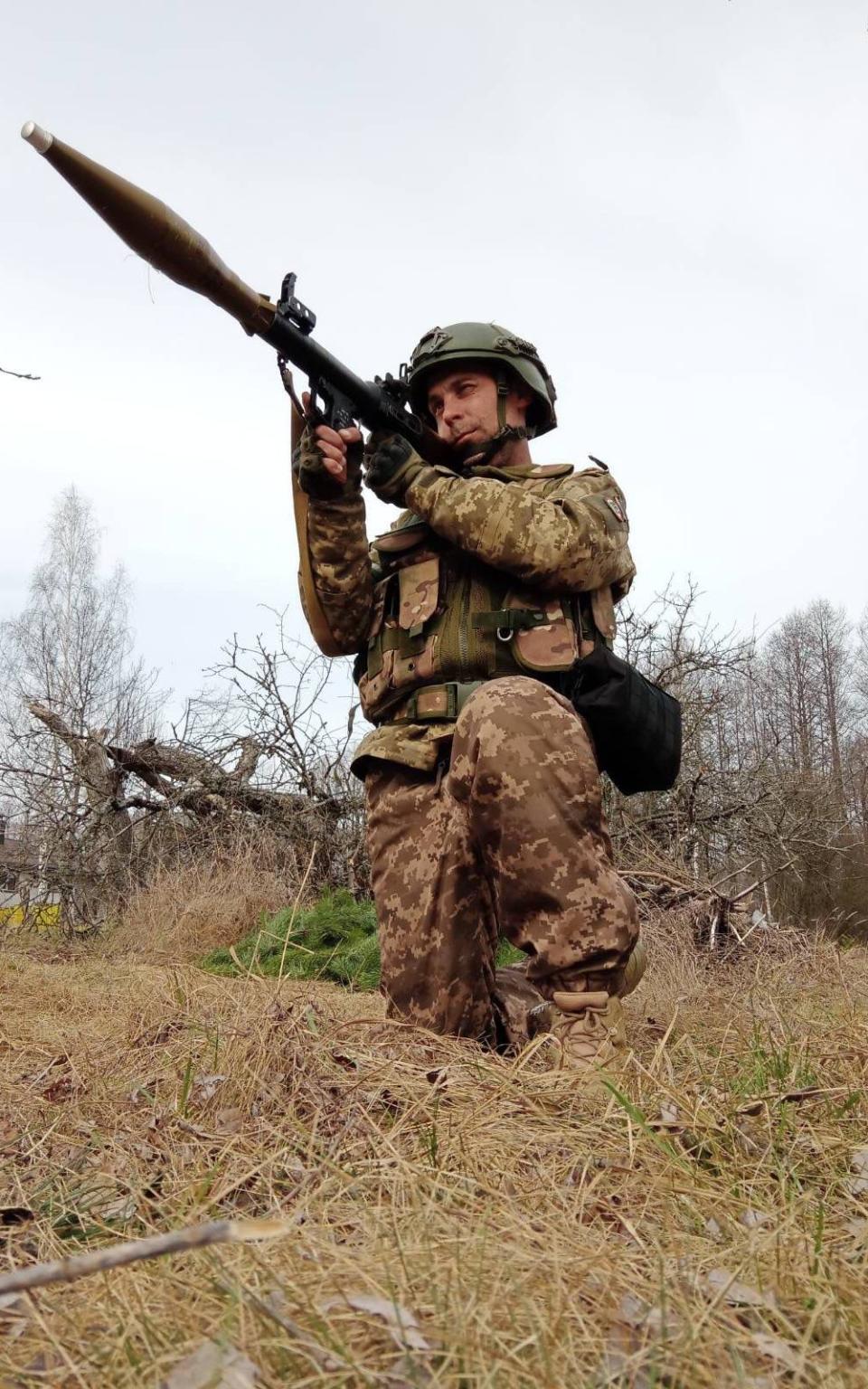 Zhenia serving on the northern front of Ukraine after Russia was pushed out of Kyiv