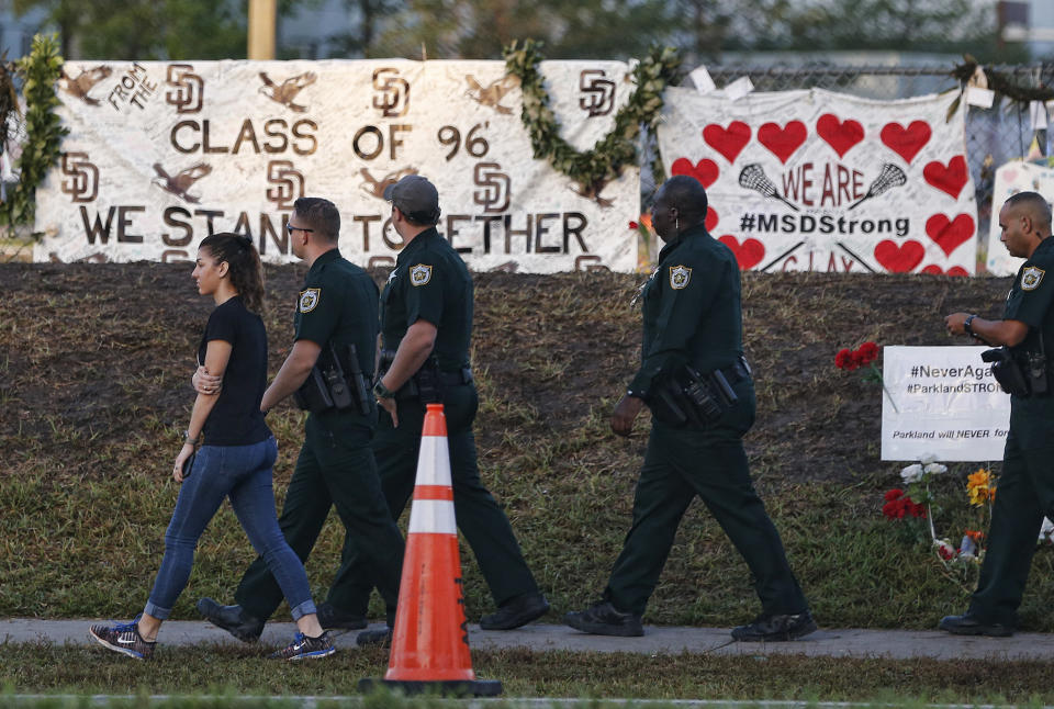 Marjory Stoneman Douglas High School staff, teachers and students return to school.