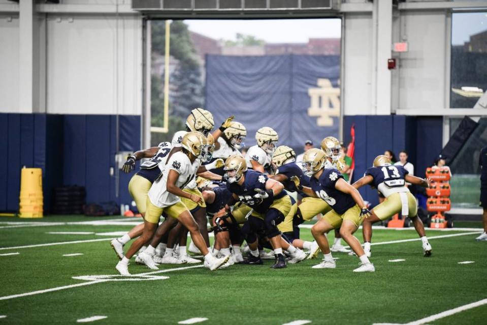 Watch: Clips of Notre Dame football’s practice on August 5th