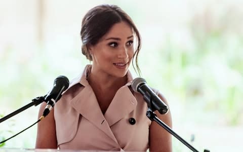 The Duchess of Sussex speaks - Credit: AP