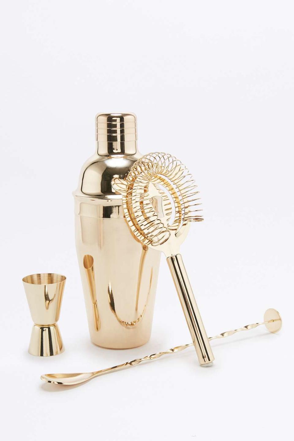 Urban Outfitters gold cocktail shaker, £28