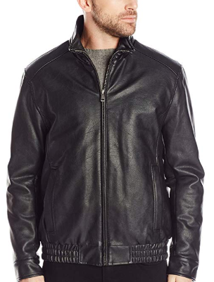 Cole Haan Signature Men's Vegan Leather Convertible Collar Jacket