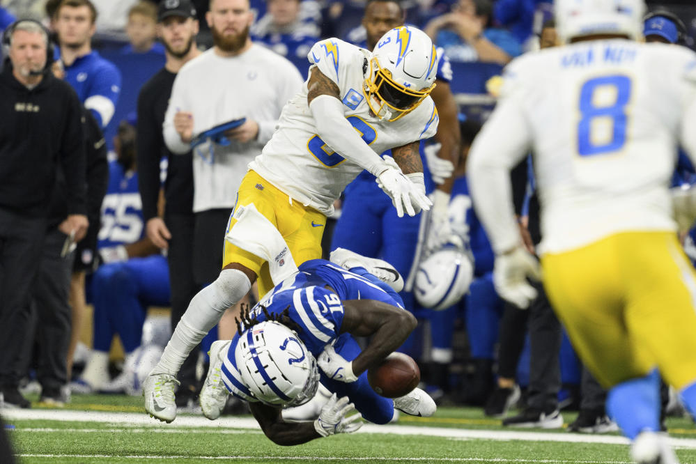 Chargers' Derwin James Ejected for Hit on Ashton Dulin; Colts WR Out with  Concussion, News, Scores, Highlights, Stats, and Rumors