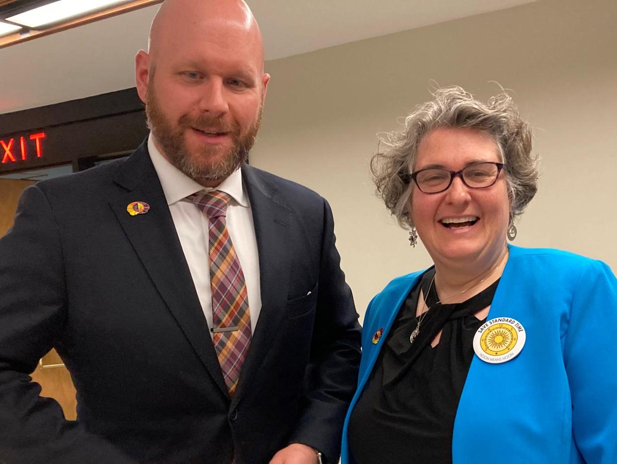 Dr. Anthony Izzo and Dr. Karin Johnson, neurologists specializing in sleep, urged state legislators at the Joint Committee on State Administration and Regulatory Oversight experts Tuesday to eliminate daylight saving time.