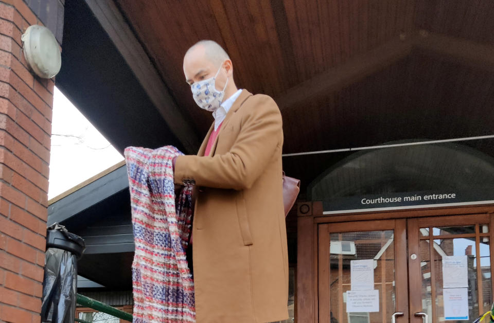 Franck Hiribarne, 44, outside Wimbledon Magistrates' Court.  (SWNS)