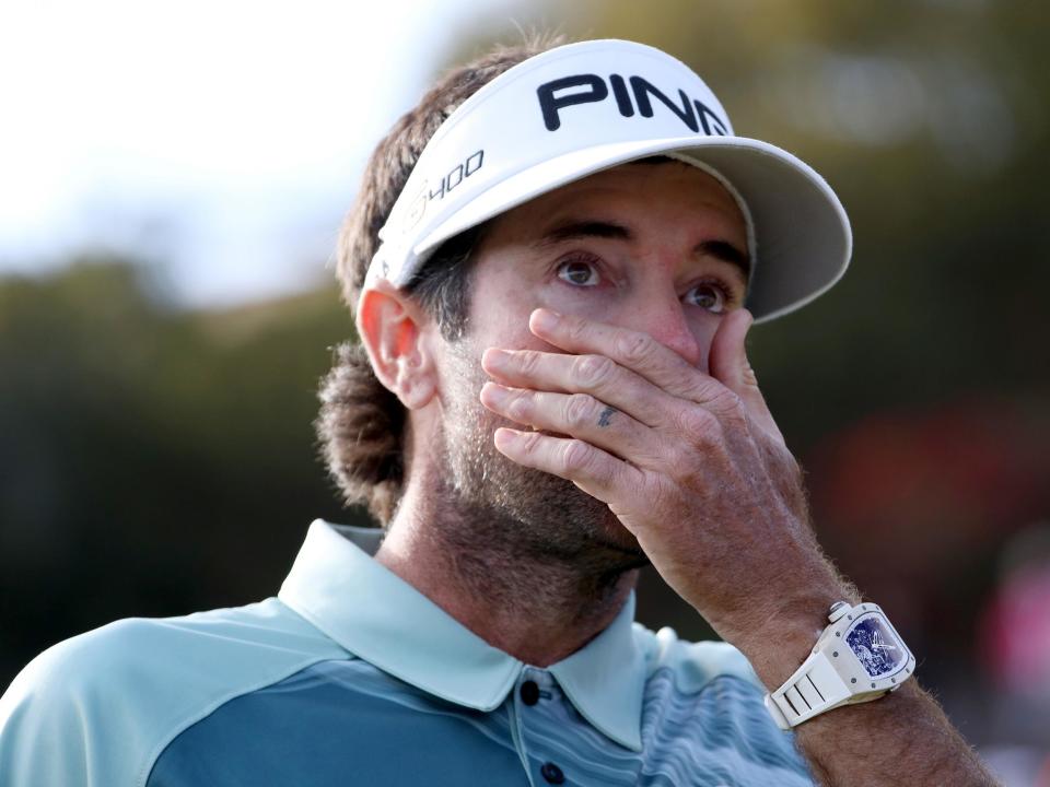 Bubba Watson breaks down into tears of joy after winning 10th PGA Tour title